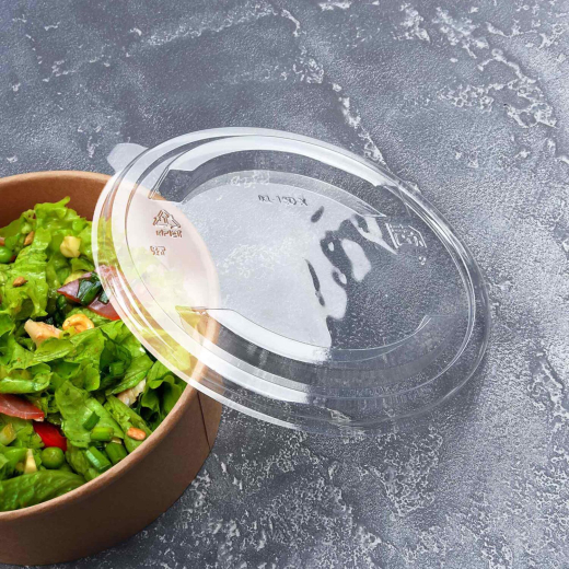 Deckel transparent Ø150mm aus rPET für Salatschalen Feinkostschalen, 50 Stk.