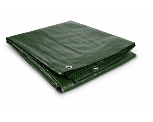 PolyTarp PE Holzabdeckplane Schutzplane 1,5 x 6m grün reißfest wasserdicht 210g/m²
