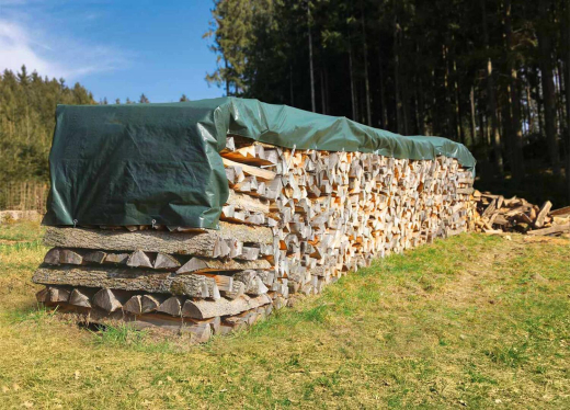 PolyTarp PE Holzabdeckplane Schutzplane 1,5 x 6m grün reißfest wasserdicht 210g/m²