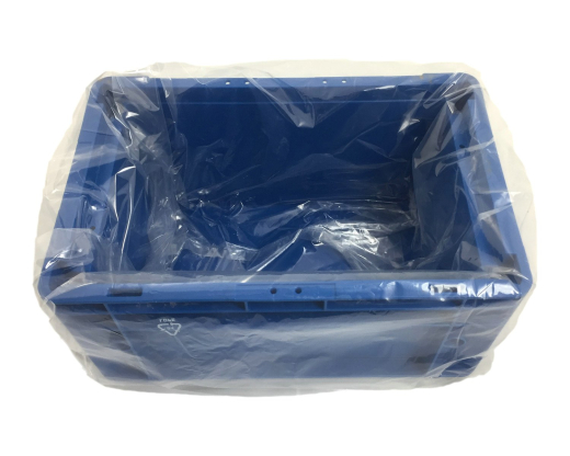 Seitenfaltensack 615x415x760mm für Kleinladungsträger KLT Eurokiste transparent