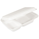 Menüboxen Lunch-Boxen 2-geteilt aus Zuckerrohr Bagasse, 250x162x63 mm, 50 Stk.