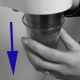 MultiCup Becherspender für Trinkbecher aus Pappe und Kunststoff mit Ø 70mm, weiß