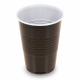 Automatenbecher braun-weiß 180 ml, Ø 70 mm PS, 100 Stk.