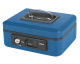 Deluxe Geldkassette mit praktischer Öffnungsfunktion 200mm, blau
