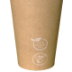 Kaffeebecher 'Coffee To Go' Pappbecher 100% ohne Kunststoff braun 200ml, 50 Stk.