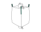 Big Bag 90x90x115cm mit Einlauf und Auslauf SWL 1.250 kg