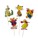 Deko-Picker 'Tiere-Mix', 20cm, 100 Stk.
