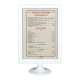 Tischaufsteller aus ABS, weiss, A5, 1 Stk.