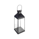 Laterne 'Antike' aus Metall/Glas, schwarz, 37cm, 1 Stk.