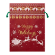 Geschenksack aus Vlies 55x75 cm, rot bedruckt, Deko-Sack für Weihnachten