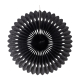 Rosette aus Papier schwer entflammbar schwarz Ø40cm, 1 Stk.