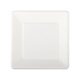 Teller aus Bagasse, naturweiß, quadratisch 16.5cm, 50Stk.