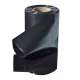 Schlauchfolie 450mm breit, 100my, opak - blickdicht, schwarz, 250 lfm.