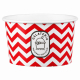 Eisbecher aus Pappe Papierbecher Zick Zack Motiv rot 180 ml 6oz, 50 Stk.