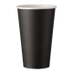 Heiß- und Kaltgetränkebecher CoffeeToGo Pappbecher schwarz 400ml 510ml Ø 90mm, 50 Stk