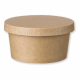 Eisbecher Feinkostbecher aus Kraftpapier FSC® rund 140ml braun mit Deckel, 50 Stk.