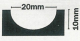 Daumenlochstanze - Halbkreisausstanzung Breite 20mm /Tiefe 10mm für Kalender
