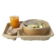 Tragetabletts Pappe 'To Go' 4,7 x 26,6 x 33 cm für 2 Becher + Mahlzeit, 100 Stk.