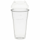 Trinkbecher 500ml + Domdeckel ohne Loch stapelbar aus PLA 50 Stk.