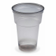 Mehrwegbecher Pfandbecher rauch-grau transparent PP Eichstrich 0,2 l Ø 7,8 cm, 50 Stk.