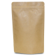 Standbodenbeutel Kraftpapier braun High Barrier mit Alubeschichtung 85x145x50mm, 100ml, 100 Stk.