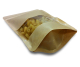 Standbodenbeutel Kraftpapier braun mit Fenster, 85x145x50mm, 100ml, 100 Stk.