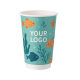 Personalisierbare Doppelwandbecher für Heiß- und Kaltgetränkebecher weiß 400 ml, 500 Stk.