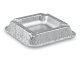 Alu Aschenbecher aus kräftigem Aluminium, eckig, 12,6 x 12,6 x 2,2 cm, 100 Stk.