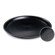 Gastro Serviertablett rutschfest rund schwarz Ø37 x 3 cm