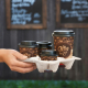 Getränkehalter Tragetablett Becherhalter 4 Becher Coffee to Go 21x21cm, 30 Stk.