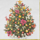 Weihnachtsservietten 3-lagig 33 x 33 cm Weihnachtsbaum, 20 Stk.