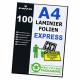PAVO EXPRESS-Laminierfolien A4, 216 x 303mm, 2x 75/80 mic, 100 Stk.
