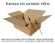 Faltkarton 1200x300x(100)-300mm mit variabler Höhe 2-wellig braun