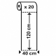 Tischläufer Airlaid 24m x 40cm - alle 120cm perforiert, stoffähnlich, gelbgrün