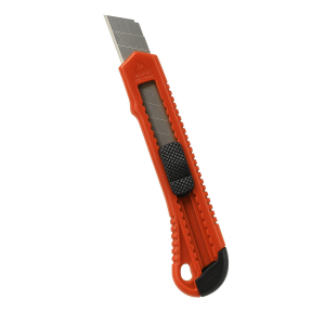 Schneidemesser Cutter rot/orange mit 18 mm Abbrechklinge