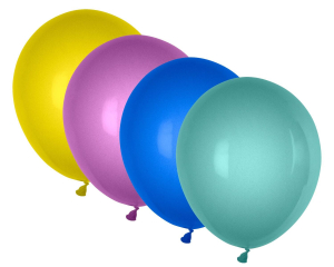Luftballons metallic bunt gemischt Ø 250 mm, Größe 'M', 100 Stk.