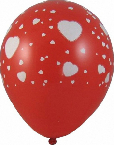 Luftballons 'Weiße Herzen' Ø 300 mm, Größe 'L', 5 Stk.