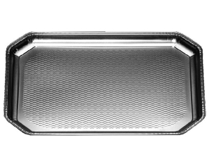 Alu-Catering-Platten Aluminium-Partyplatten Servierplatten 37.5 x 28 cm, 5 Stk.