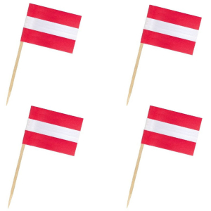 Flaggenpicker Fahnenpicker Deko-Picker Land 'Österreich', 50 Stk.
