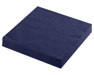 Servietten Prägeservietten 1-lagig, 33 x 33 cm, dunkelblau, 100 Stk.