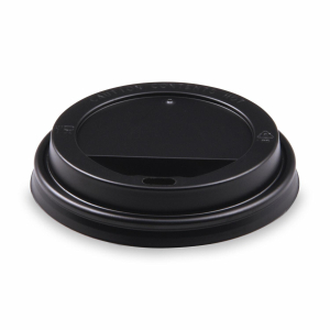 Domdeckel schwarz für Pappbecher und Mehrwegbecher mit Ø 90mm, 100 Stk.