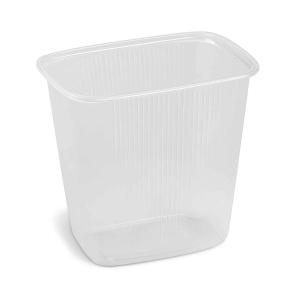 Rechteckbecher klar 500 ml (PP), 100 Stk.