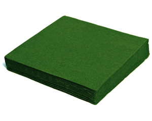 Servietten 24 x 24 cm 1/4 -Falz, 2-lagig dunkelgrün, 250 Stk.