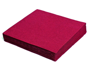 Servietten 33 x 33 cm 1/4 -Falz, 2-lagig bordeaux, 50 Stk.