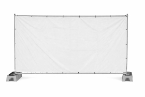 Bauzaunplane geöst 1,76 x 3,41 m 150 g/m² weiß