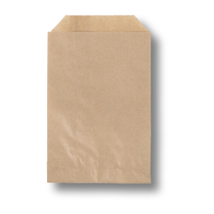 Papierbeutel braun unbedruckt 220 x 320 + 20 mm 40 g/m² aus 100% Zellulose, 2000 Stk.