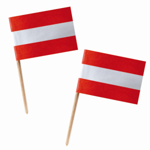 Fahnenpicker 'Österreich', 6.8cm, 100 Stk.