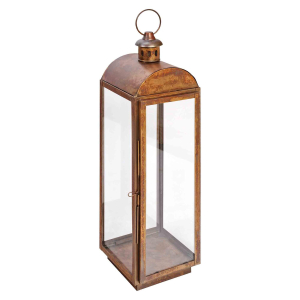 Laterne 'Antike' aus Metall/Glas, gold, 55cm, 1 Stk.