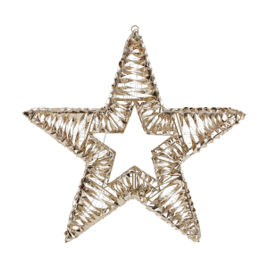 Stern, aus Metall/PET gold, mit LED, warmweiß, Ø60cm
