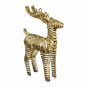 LED Rentier 66 cm, gold, warmweiße Mikro-LEDs, Metall/PET, Weihnachtsdeko